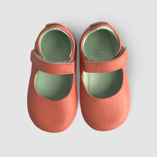 Little Nest Mighty Shoes. Papaya Mary Jane Shoe