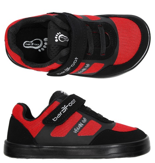 Bar3foot Cross Vegan Rojo Negro