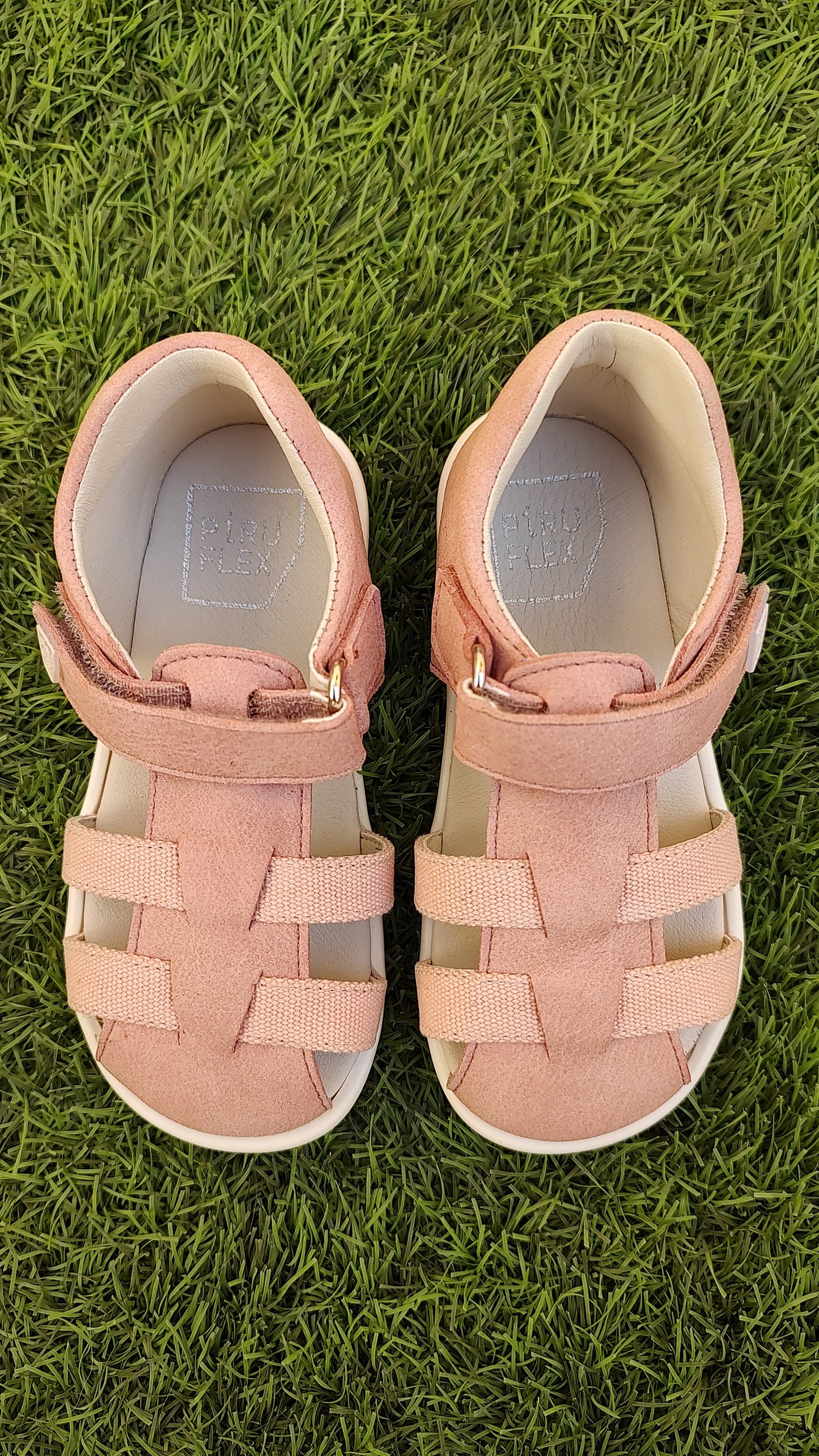 Barefoot Sandals Piruflex LEATHER SUEDE 15 ROSE LEATHER
