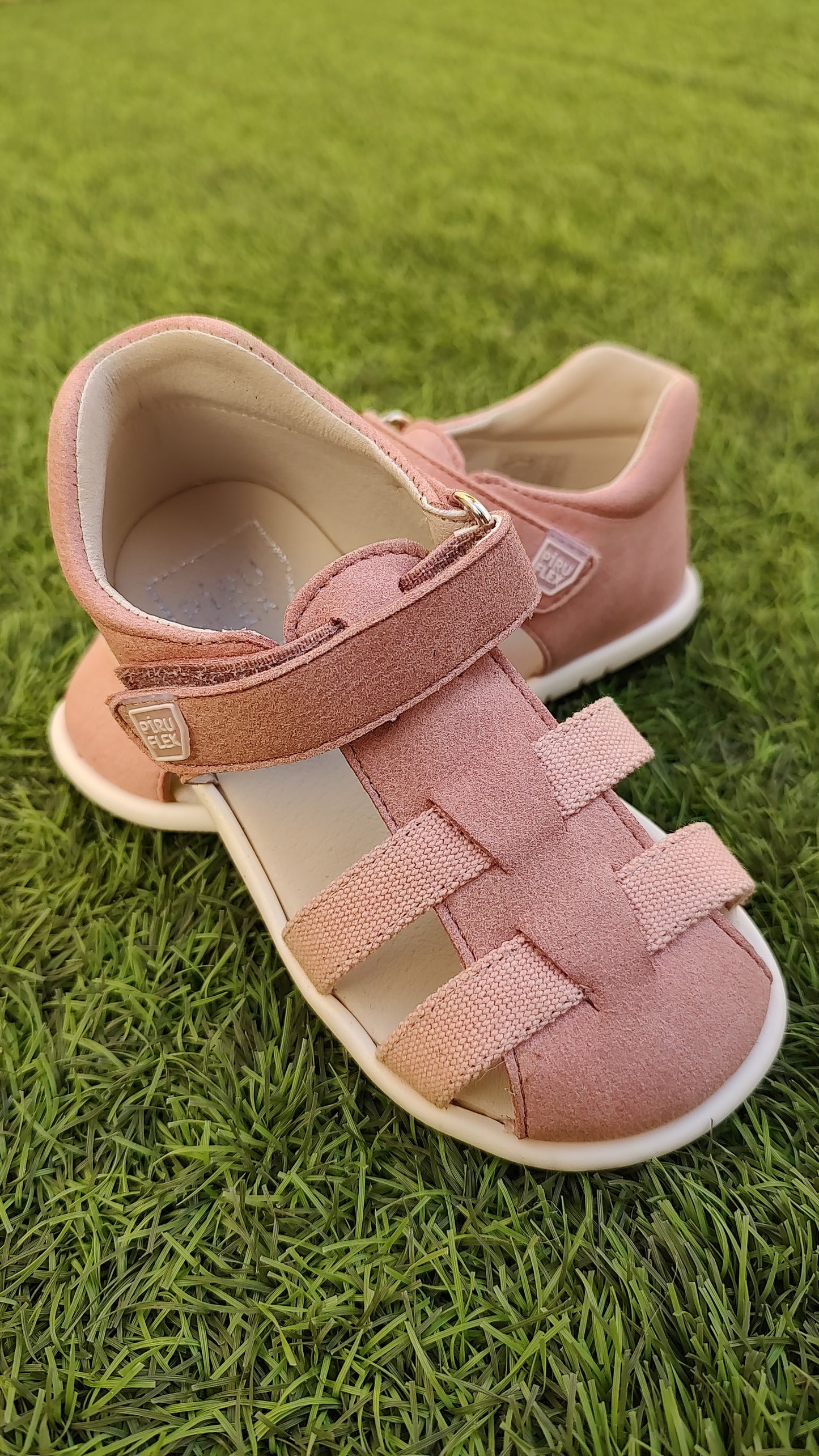 Barefoot Sandals Piruflex LEATHER SUEDE 15 ROSE LEATHER