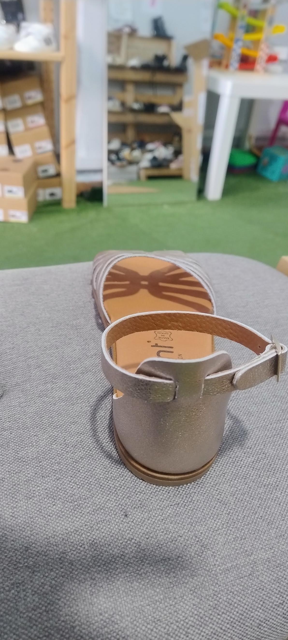 Vivant sandalias barefoot Helia met platino