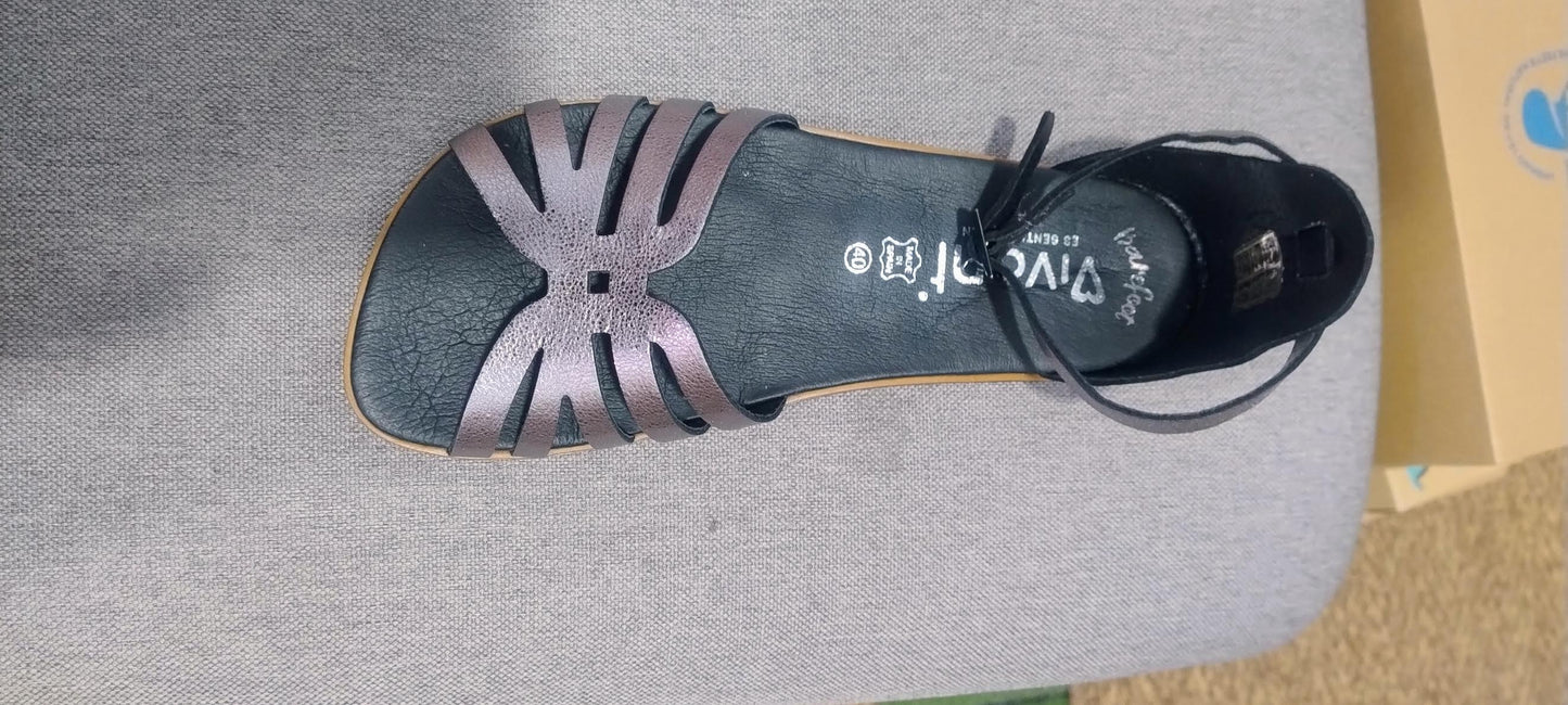 Vivant sandalias barefoot Helia met acero