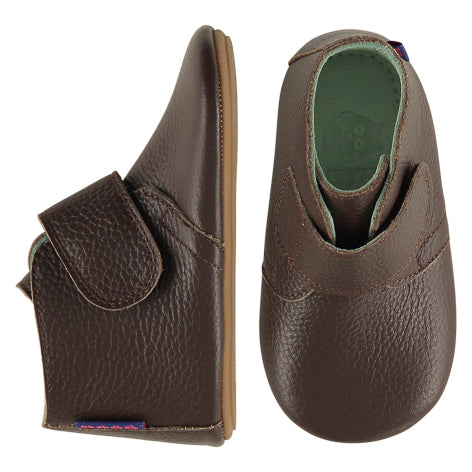Little Nest mighty mocha strap shoes - respectful brown shoes