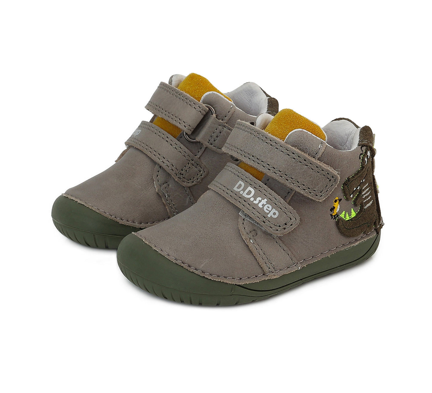 DD Step Respectful Children's Shoes Gray Crocodile