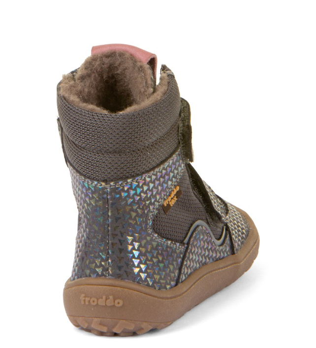 Froddo Botas para Niños Altos- BAREFOOT TEX WINTER - Gris brilli