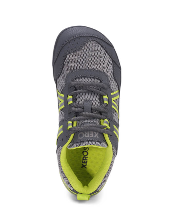 Prio Running and Fitness Shoe - Kids - Xero Shoes - Environmentally Friendly Sneakers Grey Lime