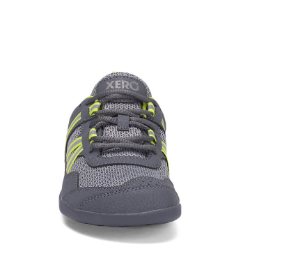 Prio Running and Fitness Shoe - Kids - Xero Shoes - Environmentally Friendly Sneakers Grey Lime
