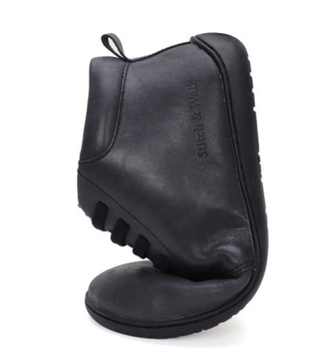 Botines respetuosos barefoot piel negros Stitch&Walk
