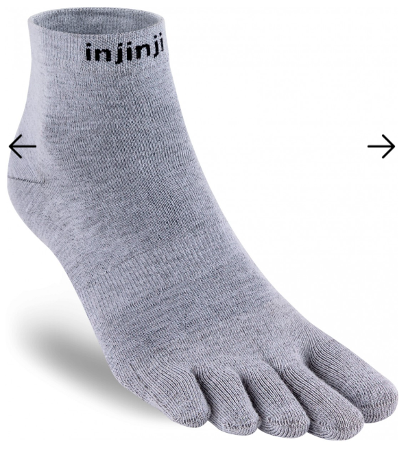 INJINJI LINER MINI-CREW Socks (Heather Gray)