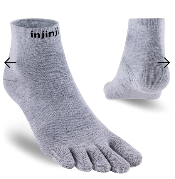 INJINJI LINER MINI-CREW Socks (Heather Gray)