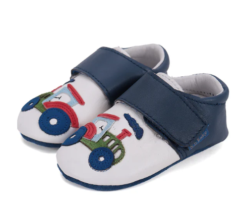 DD Step mocs respetuosos primeros pasos / zapatillas casa / guarderia modelo K1596-51916 blanco y azul