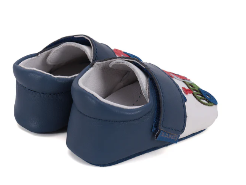 DD Step mocs respetuosos primeros pasos / zapatillas casa / guarderia modelo K1596-51916 blanco y azul