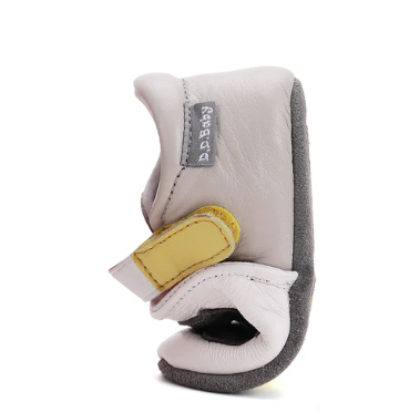 DD Step mocs respetuosos primeros pasos / zapatillas casa / guarderia modelo K1596-51788 blanco y amarillo