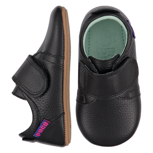 Little Nido mighty black strap shoes - respectful black shoes