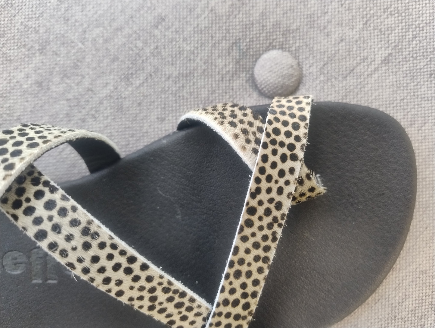 Coqueflex sandalias barefoot minimalistas suede animal print