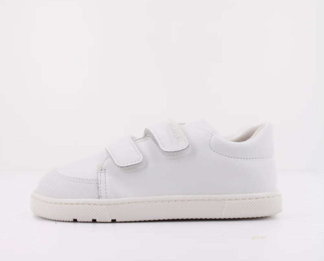 Titanitos deportivas respetuosas Barefoot colegiales blanco modelo Iván piel lavable