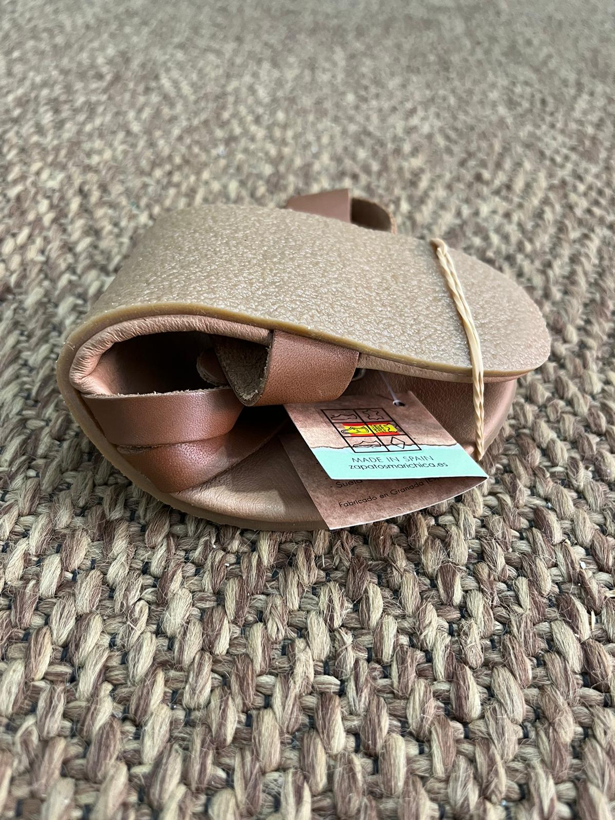 Marichica by Soriano sandalias barefoot de Piel Hecha a Mano en España Modelo BA2223 Vaq. Roble