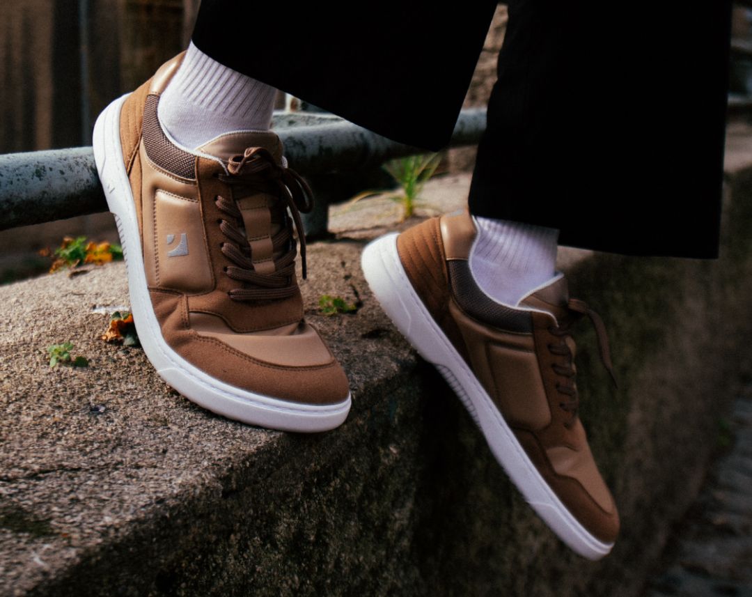 Barefoot Sneakers Barebarics - Axiom - Brown & White