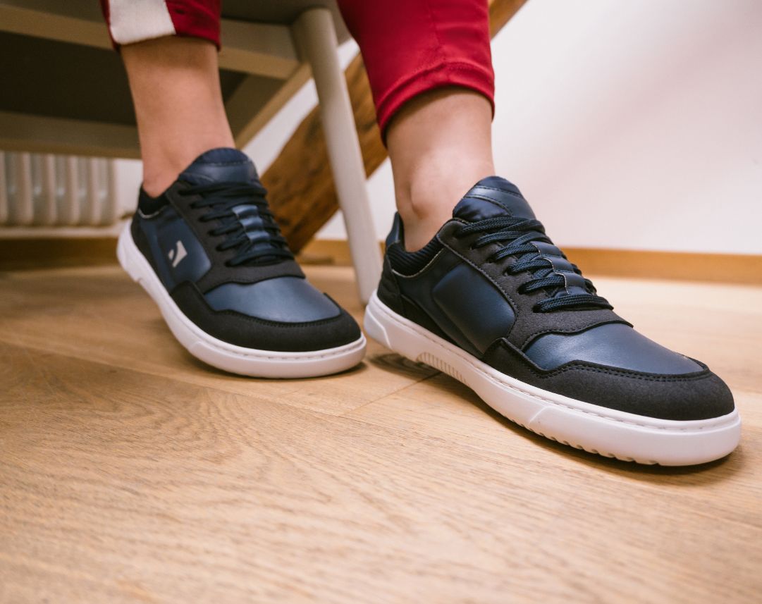 Barefoot Sneakers Barebarics - Axiom - Dark Blue & White
