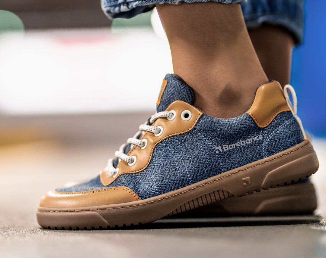 Barefoot Sneakers Barebarics - Kudos - Brown & Blue