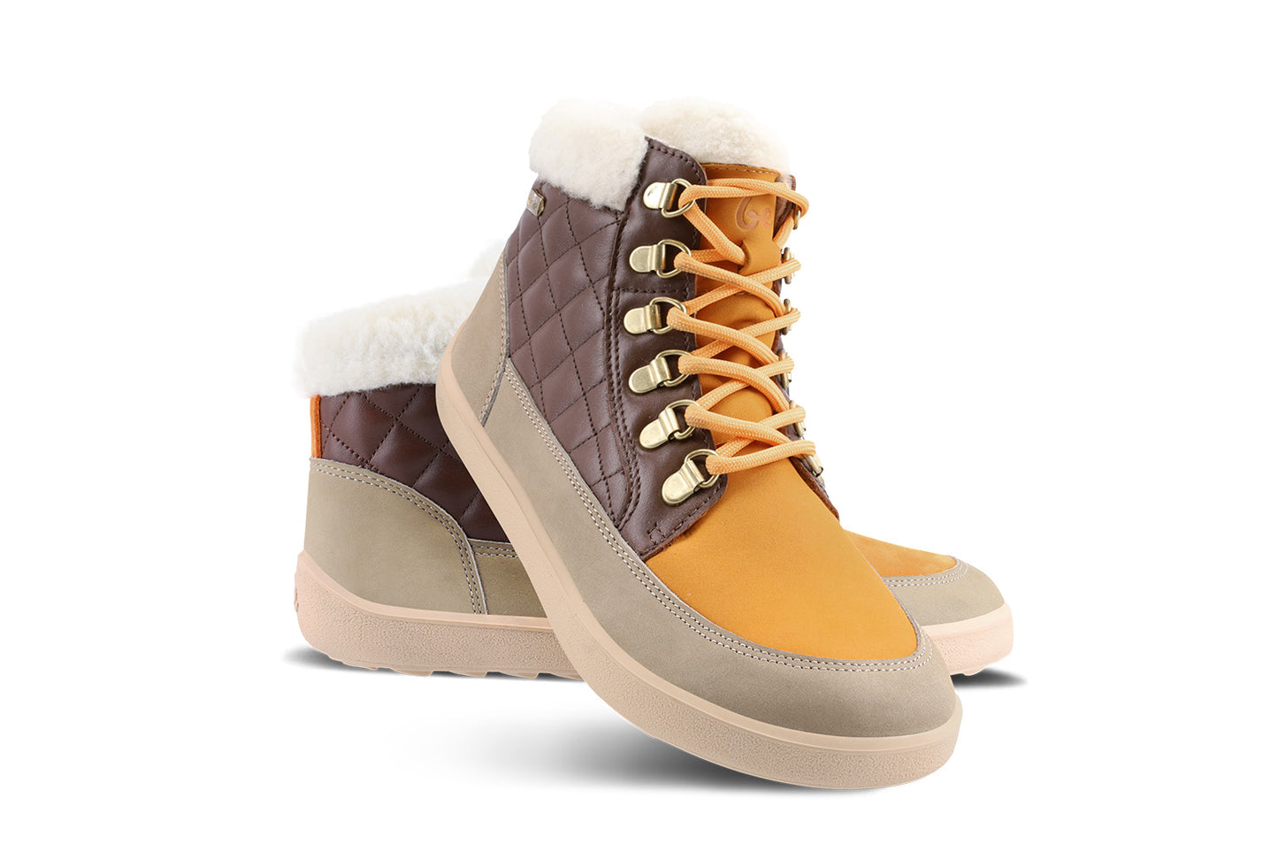 Zapatos Barefoot Be Lenka Olivia - Taupe, Dark Brown & Orange