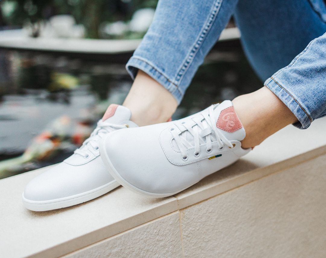 Zapatos barefoot Be Lenka Royale - White & Dark Peach