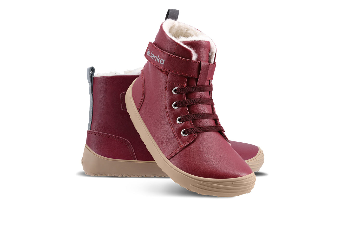 Zapatos de invierno para niño barefoot Be Lenka Winter Kids - Dark Cherry Red