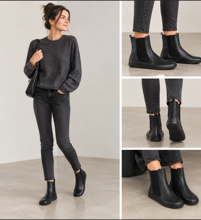 Coqueflex Nara - Mujer | Botines Chelsea barefoot de piel