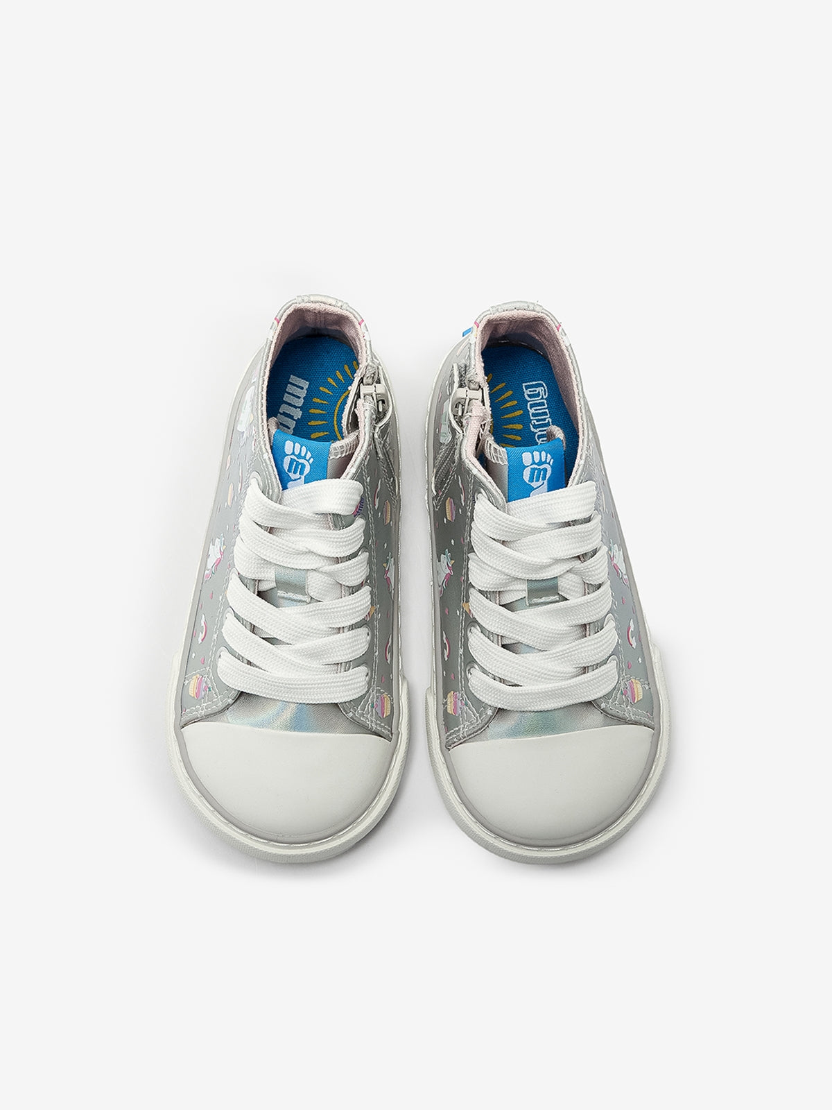 Zapatillas Free Lights Plata Mustang - vista lateral