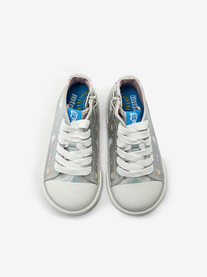 Zapatillas Free Lights Plata Mustang - vista lateral