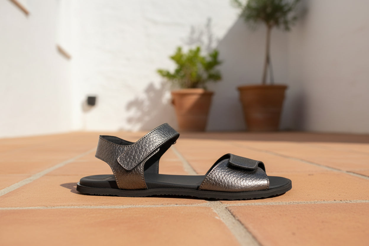 Sandalias Barefoot Flexinens 70144 LT plomo (con suela para transicion drop 1)
