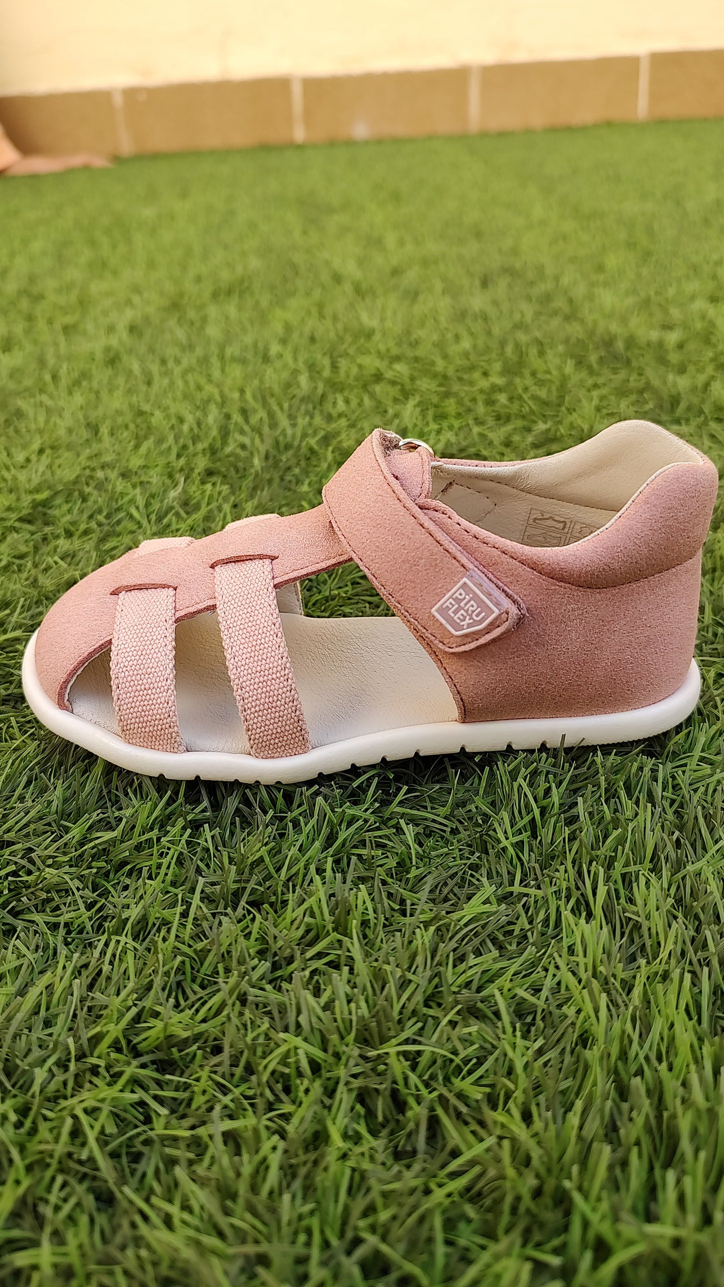 Sandalias Barefoot Piruflex PIEL SUEDE 15 ROSE PIEL