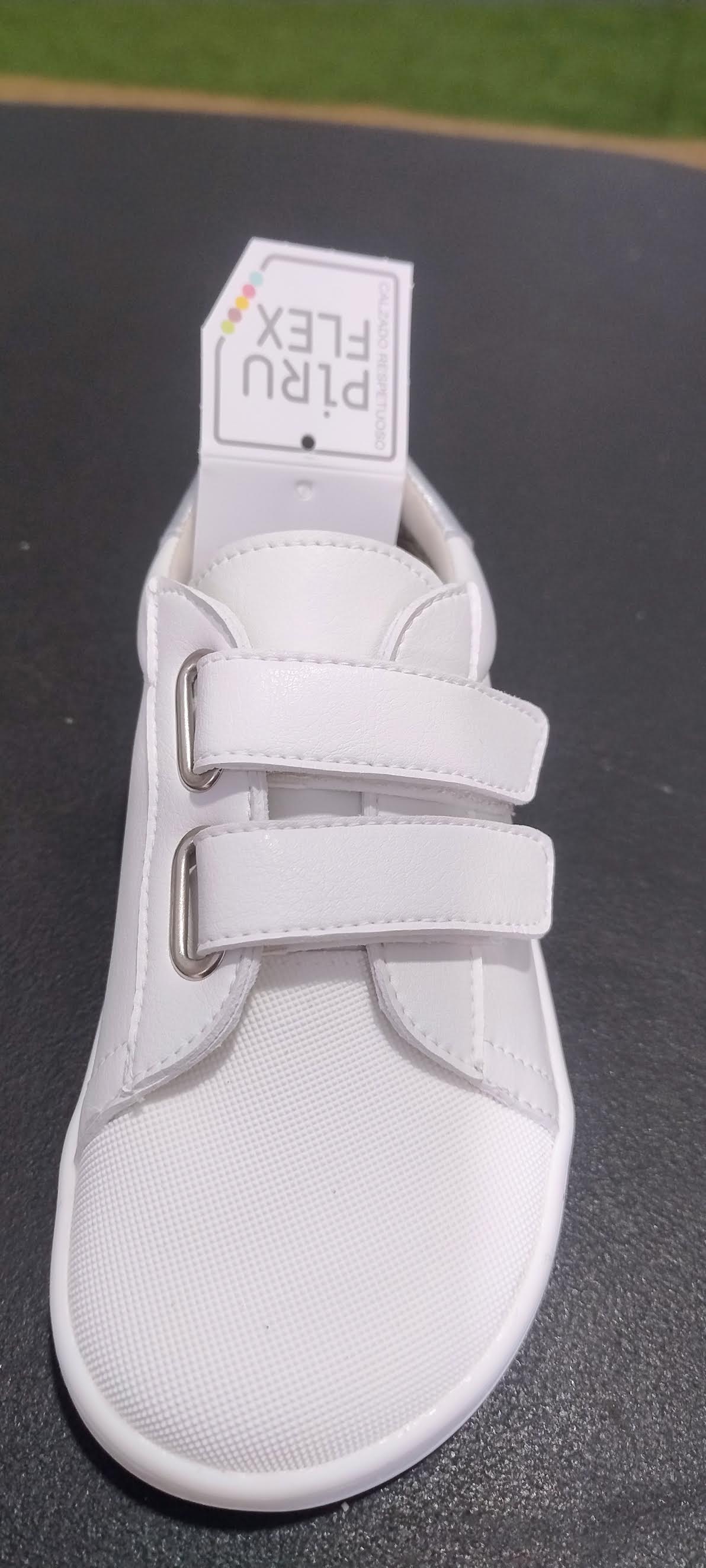 Piruflex Zapatilla Respetuosa Deportivo Infantil Respetuoso Blanco plata