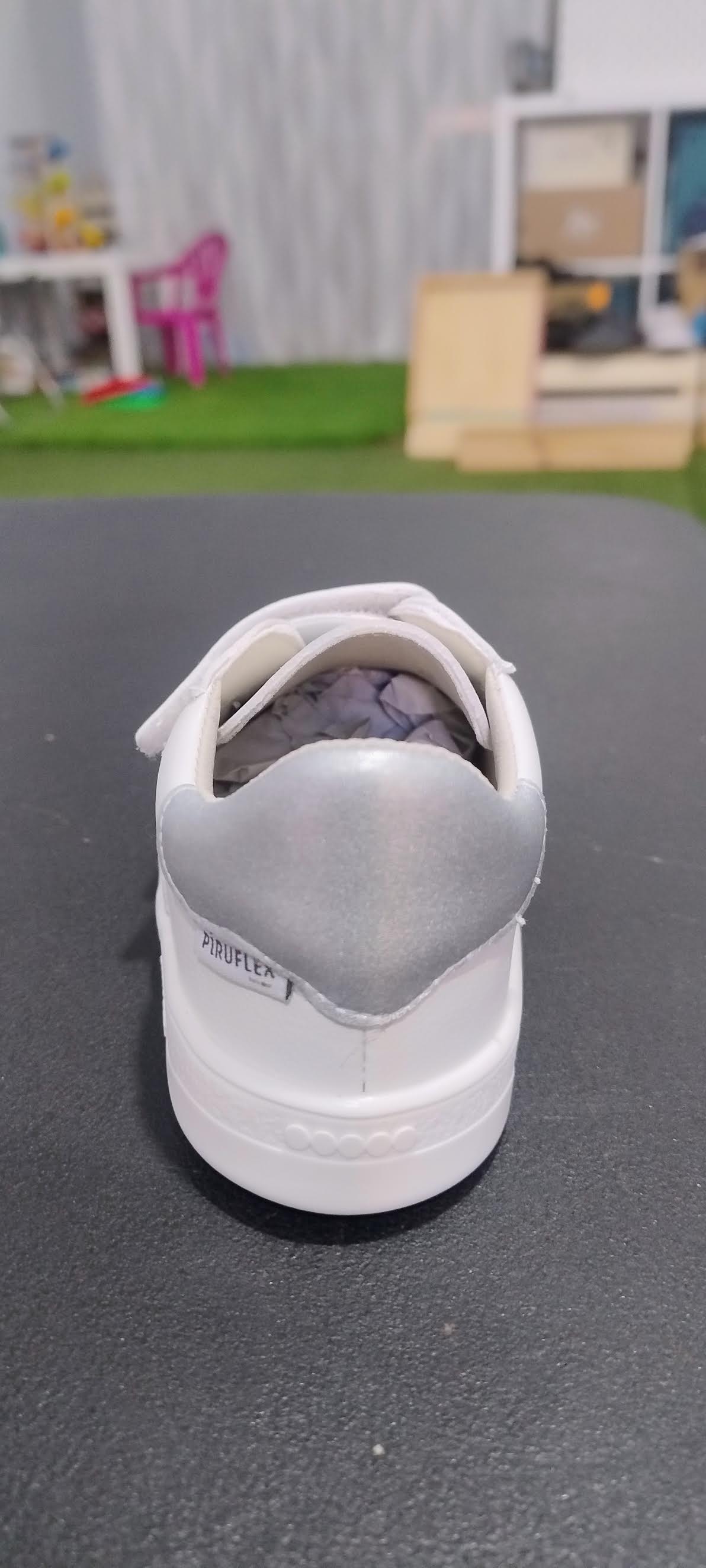 Piruflex Zapatilla Respetuosa Deportivo Infantil Respetuoso Blanco plata