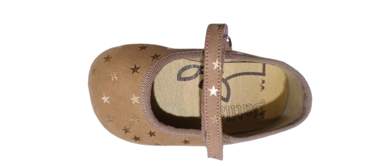 Batilas merceditas respetuosas barefoot rosa estrellas