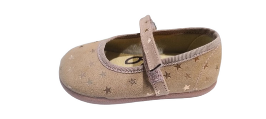 Batilas merceditas respetuosas barefoot rosa estrellas