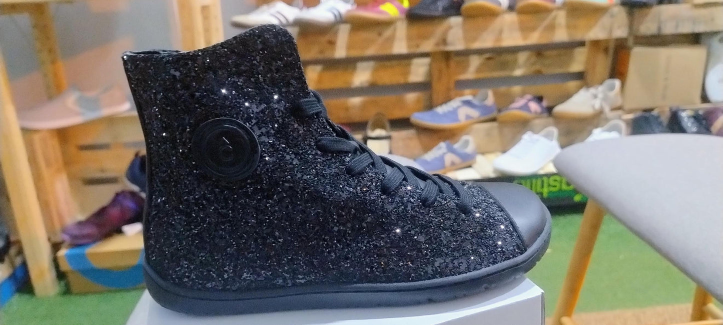 Coqueflex Botines Barefoot Negro Brilli piso Adam modelo Roler 15500