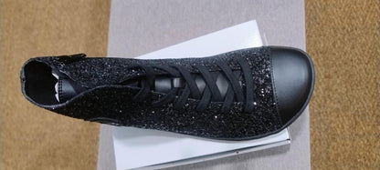 Coqueflex Botines Barefoot Negro Brilli piso Adam modelo Roler 15500