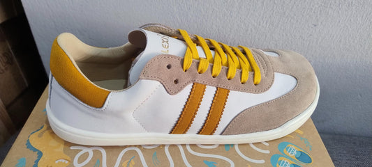 Flexinens calzado barefoot XL horma ancha  9026-X SE/SAL/MI ARENA/BLANCO/MOSTAZA