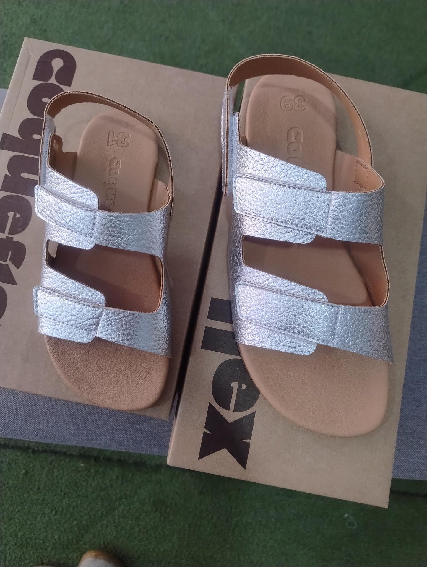 Sandalias barefoot minimalista Coqueflex modelo 1573 plata Adulto