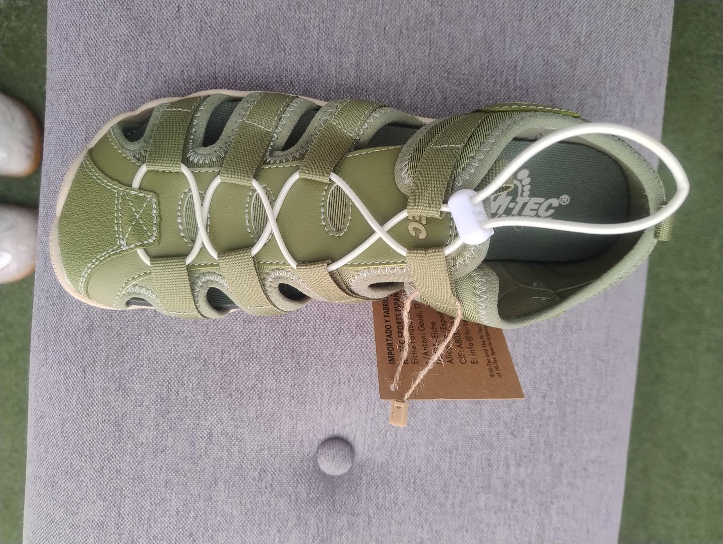 Hi-tec sandalias cangrejeras barefoot cerradas Terra verde (con plantilla extraible)