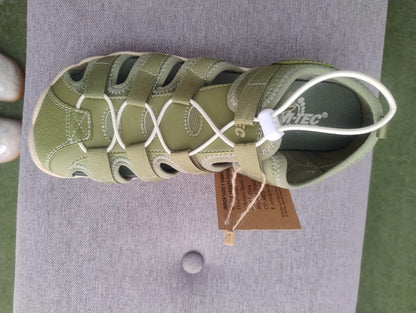 Hi-tec sandalias cangrejeras barefoot cerradas Terra verde (con plantilla extraible)