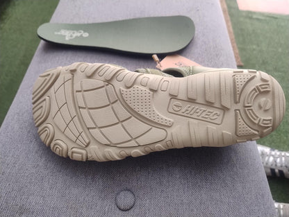 Hi-tec sandalias cangrejeras barefoot cerradas Terra verde (con plantilla extraible)