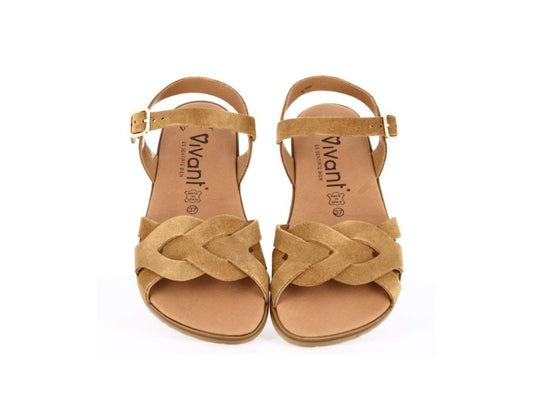 Vivant sandalias barefoot Onix serraje whisky