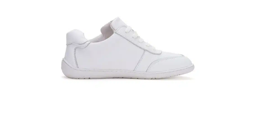 Sneakers ecologiche in pelle bianca a piedi nudi tch&Walk