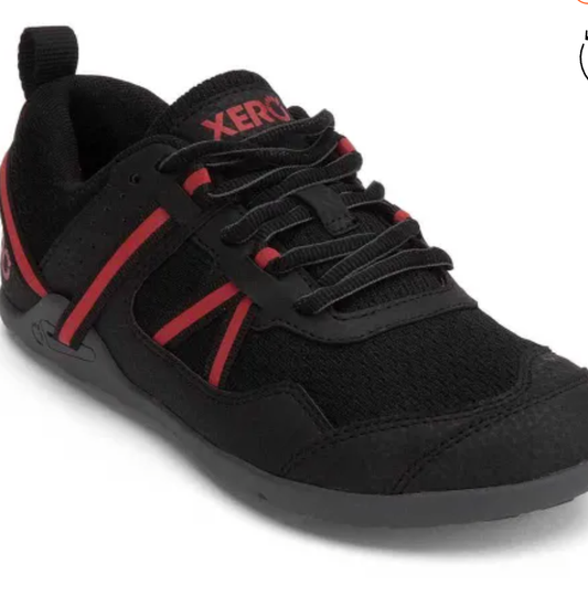 Prio Running and Fitness Shoe - Kids - Xero Shoes - Environmentally Friendly Sports Shoes Black Red
