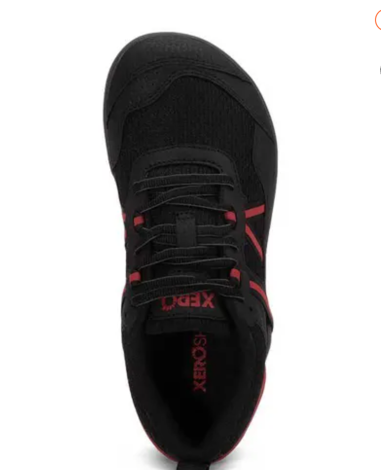 Prio Running and Fitness Shoe - Kids - Xero Shoes - Deportivas respetuosas Negro Rojo