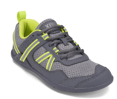 Prio Running and Fitness Shoe - Kids - Xero Shoes - Environmentally Friendly Sneakers Grey Lime 