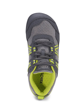 Prio Running and Fitness Shoe - Kids - Xero Shoes - Environmentally Friendly Sneakers Grey Lime 