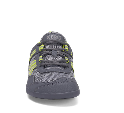 Prio Running and Fitness Shoe - Kids - Xero Shoes - Environmentally Friendly Sneakers Grey Lime 